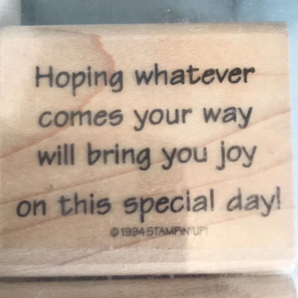 Vintage set of rubber stamps with nice warm sayings/words  stationary scrapbook